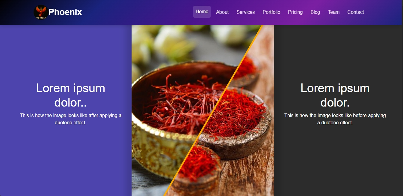 Saffron Landing Page